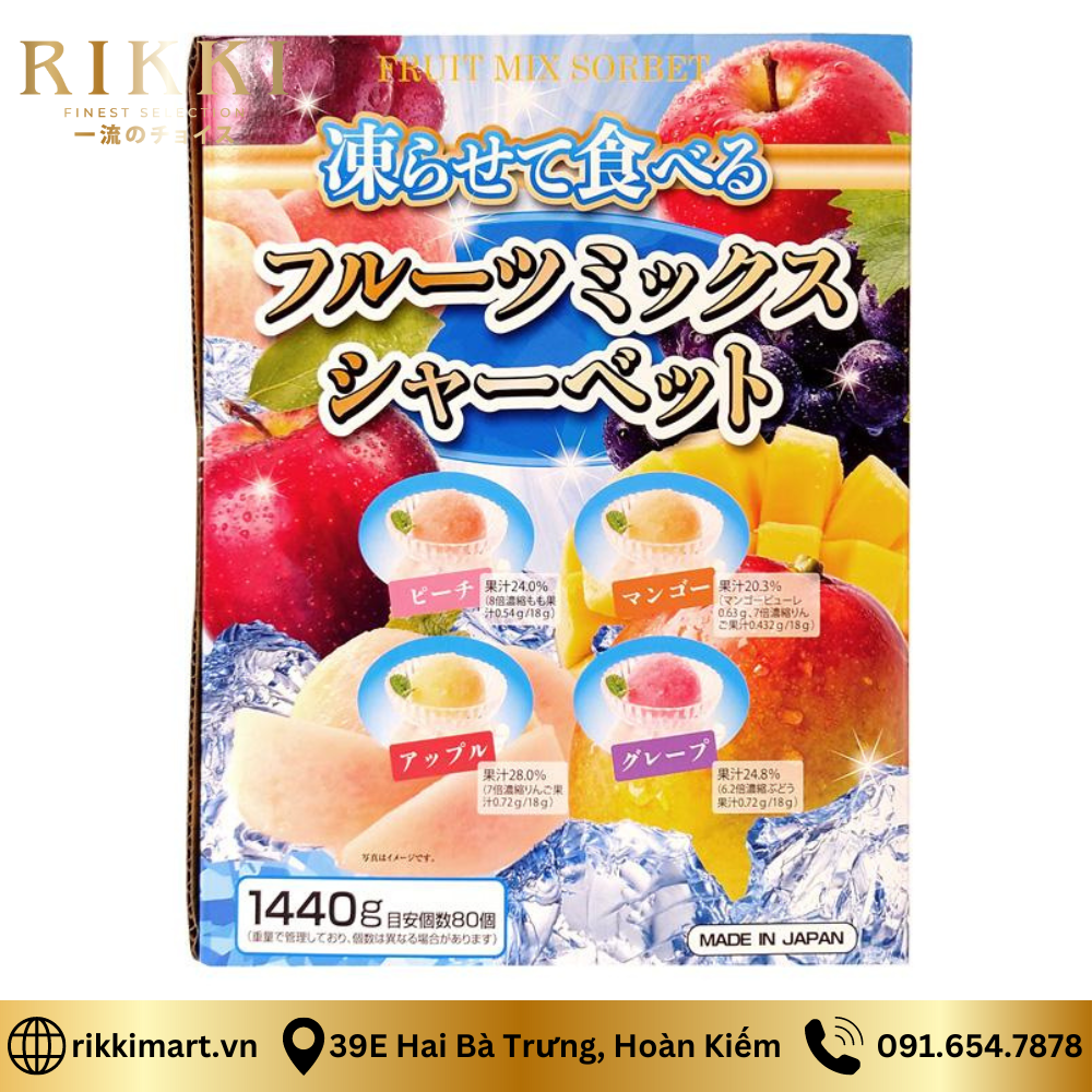 Kem trái cây đông lạnh Nhật Bản Fruit Mix Sorbet