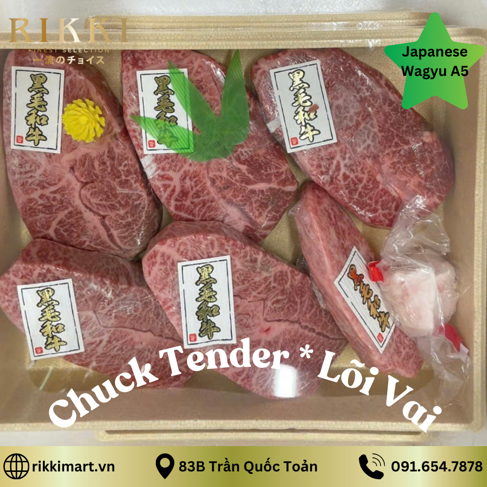 Lõi vai Wagyu A5 Nhật Bản (chuck tender)