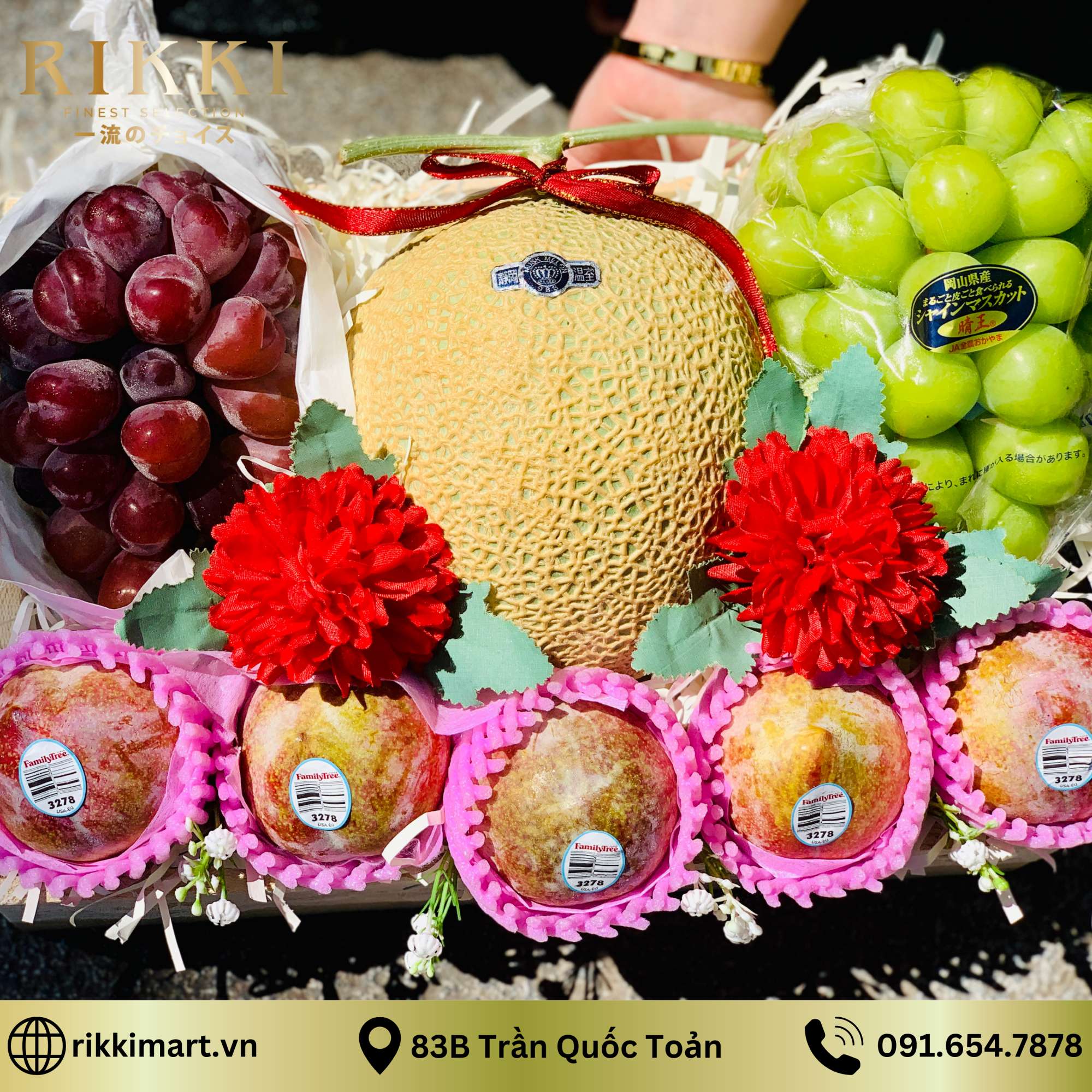 Khay trái cây tứ quý