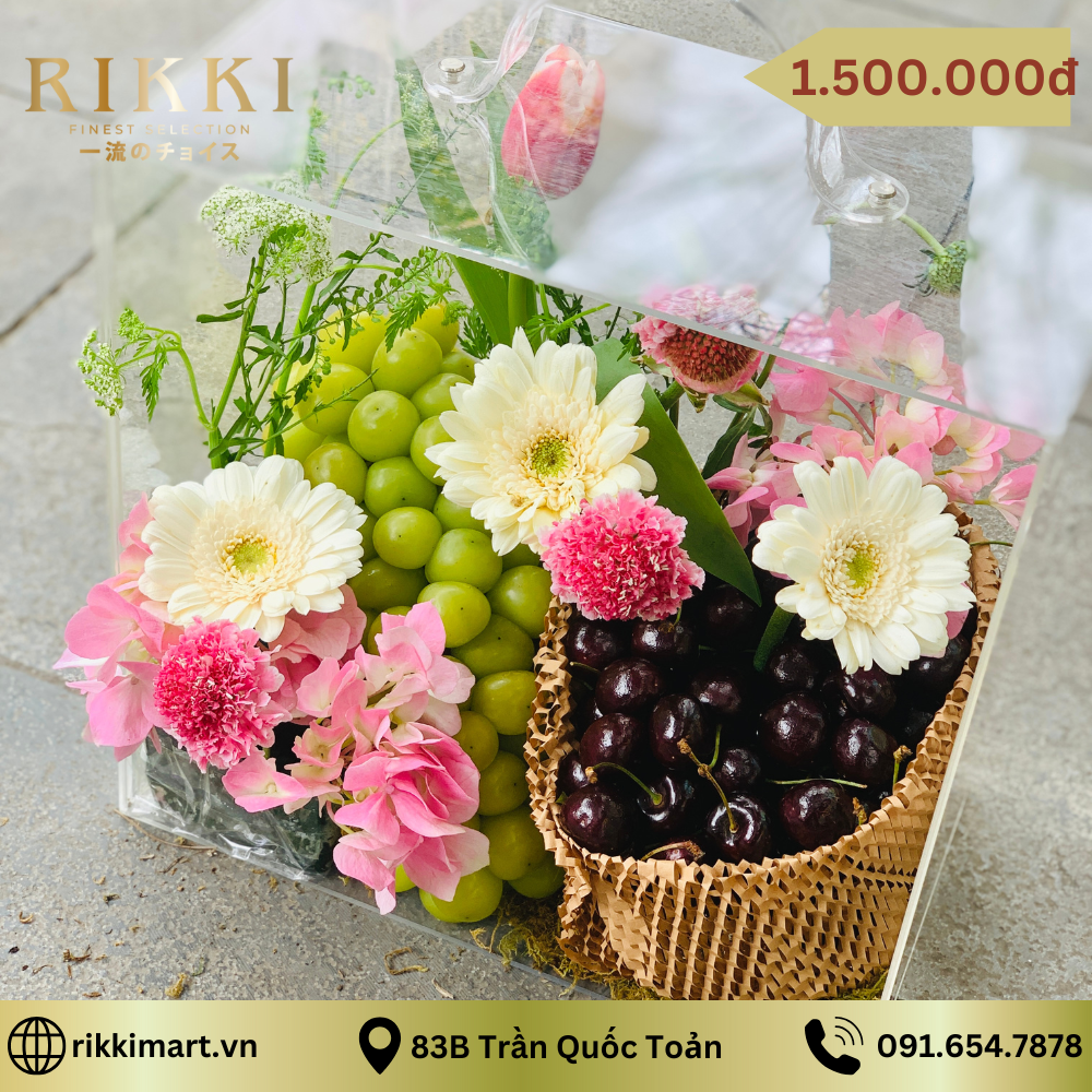 Vali trái cây và hoa tươi cao cấp 01